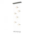 Hubbardton Forge Abacus 6 Light Ceiling To Floor LED Pendant Model: 139055-LED-STND-07-GG0668