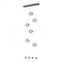 Hubbardton Forge Abacus 6 Light Ceiling To Floor LED Pendant Model: 139055-LED-STND-07-GG0668