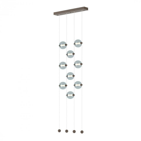 Hubbardton Forge Abacus 9 Light Ceiling To Floor LED Pendant Model: 139057-LED-STND-10-GG0668