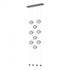 Hubbardton Forge Abacus 9 Light Ceiling To Floor LED Pendant Model: 139057-LED-STND-10-GG0668