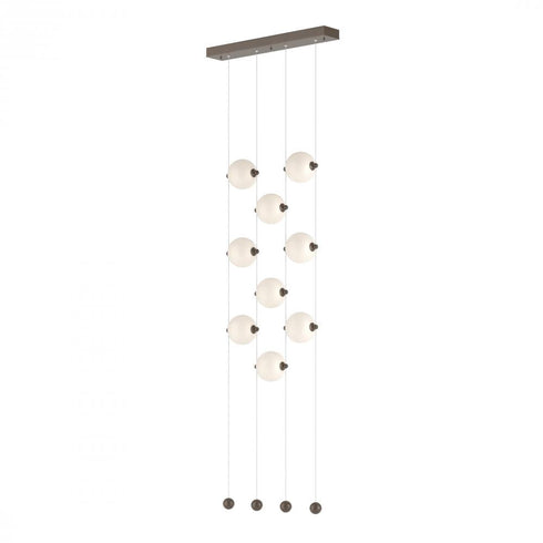Hubbardton Forge Abacus 9 Light Ceiling To Floor LED Pendant Model: 139057-LED-STND-10-GG0668