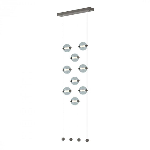 Hubbardton Forge Abacus 9 Light Ceiling To Floor LED Pendant Model: 139057-LED-STND-10-GG0668