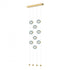 Hubbardton Forge Abacus 9 Light Ceiling To Floor LED Pendant Model: 139057-LED-STND-10-GG0668