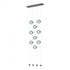 Hubbardton Forge Abacus 9 Light Ceiling To Floor LED Pendant Model: 139057-LED-STND-10-GG0668