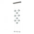 Hubbardton Forge Abacus 9 Light Ceiling To Floor LED Pendant Model: 139057-LED-STND-10-GG0668