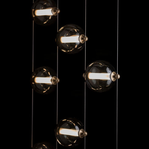 Hubbardton Forge Abacus 9 Light Ceiling To Floor LED Pendant Model: 139057-LED-STND-10-GG0668