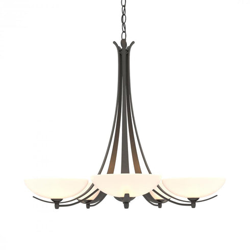 Hubbardton Forge Aegis 5 Arm Chandelier Model: 101261-SKT-82-GG0123