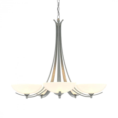 Hubbardton Forge Aegis 5 Arm Chandelier Model: 101261-SKT-82-GG0123