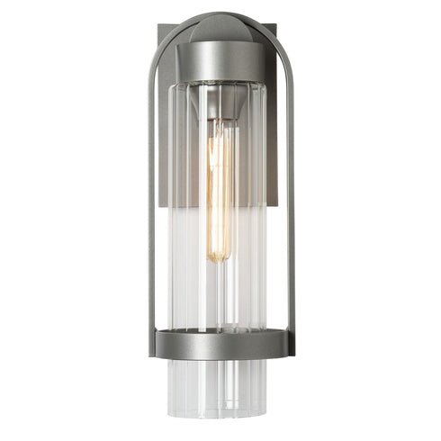 Hubbardton Forge Alcove Small Outdoor Sconce in Coastal Oil Rubbed Bronze Finish Model: 302555-SKT-14-FD0741