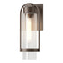 Hubbardton Forge Alcove Small Outdoor Sconce in Coastal Oil Rubbed Bronze Finish Model: 302555-SKT-14-FD0741