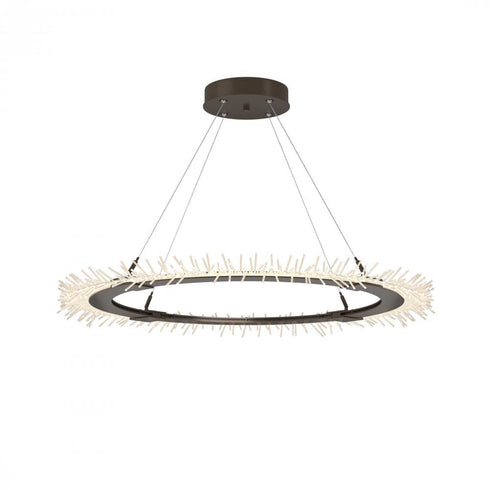 Hubbardton Forge Anemone Circular LED Pendant in Bronze Finish Model: 139772-LED-STND-05
