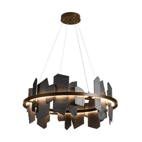 Hubbardton Forge Ardesia Circular LED Pendant Model: 139665-LED-STND-14-SL