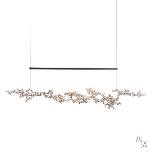 Hubbardton Forge Art + Alchemy Coral LED Pendant in Dark Smoke Finish Model: 401326-LED-STND-07-85