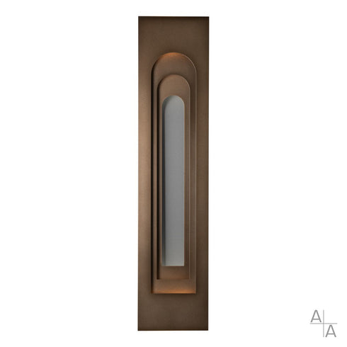 Hubbardton Forge Art + Alchemy Procession Arch Large Outdoor Sconce in Coastal Bronze Finish Model: 403087-SKT-75-78