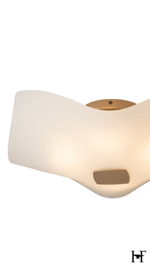 Hubbardton Forge Astra Semi Flush in Soft Gold Finish Model: 121500-SKT-84-FD0834