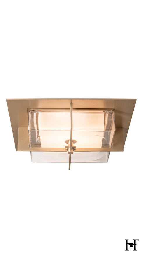 Hubbardton Forge Axis Flush Mount in Soft Gold Finish Model: 126400-LED-84-ZM0827