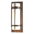 Hubbardton Forge Banded Extra Large Outdoor Sconce in Coastal Oil Rubbed Bronze Finish Model: 305895-SKT-14-GG0240