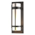 Hubbardton Forge Banded Extra Large Outdoor Sconce in Coastal Oil Rubbed Bronze Finish Model: 305895-SKT-14-GG0240