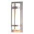 Hubbardton Forge Banded Extra Large Outdoor Sconce in Coastal Oil Rubbed Bronze Finish Model: 305895-SKT-14-GG0240
