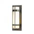 Hubbardton Forge Banded Extra Large Outdoor Sconce in Coastal Oil Rubbed Bronze Finish Model: 305895-SKT-14-GG0240