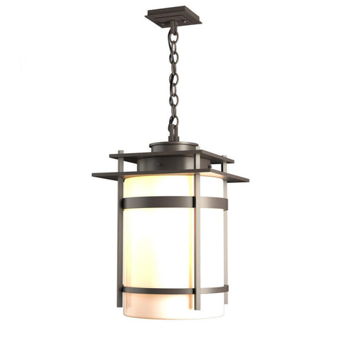 Hubbardton Forge Banded Large Outdoor Fixture in Coastal Oil Rubbed Bronze Finish Model: 365894-SKT-14-GG0148