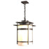 Hubbardton Forge Banded Large Outdoor Fixture in Coastal Oil Rubbed Bronze Finish Model: 365894-SKT-14-GG0148