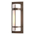Hubbardton Forge Banded Large Outdoor Sconce in Coastal Oil Rubbed Bronze Finish Model: 305894-SKT-14-GG0037