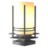 Hubbardton Forge Banded Outdoor Pier Mount in Coastal Oil Rubbed Bronze Finish Model: 335796-SKT-14-GG0026