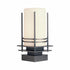 Hubbardton Forge Banded Outdoor Pier Mount in Coastal Oil Rubbed Bronze Finish Model: 335796-SKT-14-GG0026