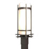 Hubbardton Forge Banded Outdoor Post Light in Coastal Oil Rubbed Bronze Finish Model: 345895-SKT-14-GG0040