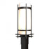 Hubbardton Forge Banded Outdoor Post Light in Coastal Oil Rubbed Bronze Finish Model: 345895-SKT-14-GG0040