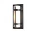 Hubbardton Forge Banded Outdoor Sconce in Coastal Oil Rubbed Bronze Finish Model: 305893-SKT-14-GG0034