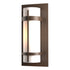Hubbardton Forge Banded Outdoor Sconce in Coastal Oil Rubbed Bronze Finish Model: 305893-SKT-14-GG0034