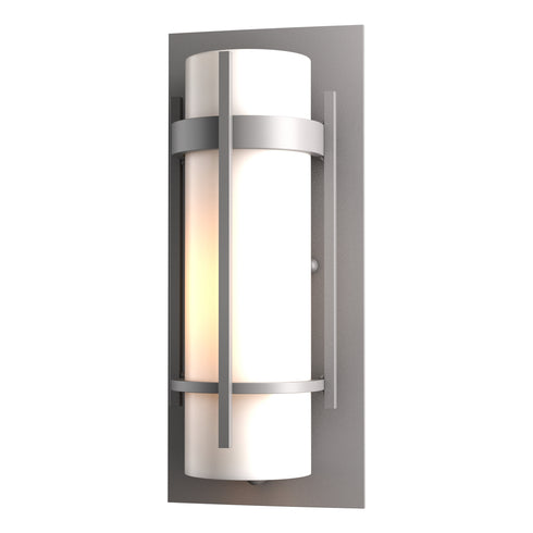Hubbardton Forge Banded Small Outdoor Sconce in Coastal Oil Rubbed Bronze Finish Model: 305892-SKT-14-GG0066