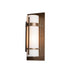 Hubbardton Forge Banded Small Outdoor Sconce in Coastal Oil Rubbed Bronze Finish Model: 305892-SKT-14-GG0066
