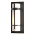 Hubbardton Forge Banded Small Outdoor Sconce in Coastal Oil Rubbed Bronze Finish Model: 305892-SKT-14-GG0066