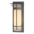 Hubbardton Forge Banded with Top Plate Extra Large Outdoor Sconce in Coastal Oil Rubbed Bronze Finish Model: 305995-SKT-14-GG0240