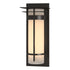 Hubbardton Forge Banded with Top Plate Extra Large Outdoor Sconce in Coastal Oil Rubbed Bronze Finish Model: 305995-SKT-14-GG0240