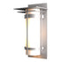Hubbardton Forge Banded with Top Plate Outdoor Sconce in Coastal Oil Rubbed Bronze Finish Model: 305993-SKT-14-GG0034