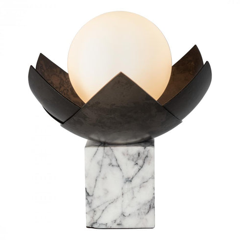 Hubbardton Forge Blossom Mini Table Lamp in Dark Smoke Finish Model: 272106-SKT-07-ML