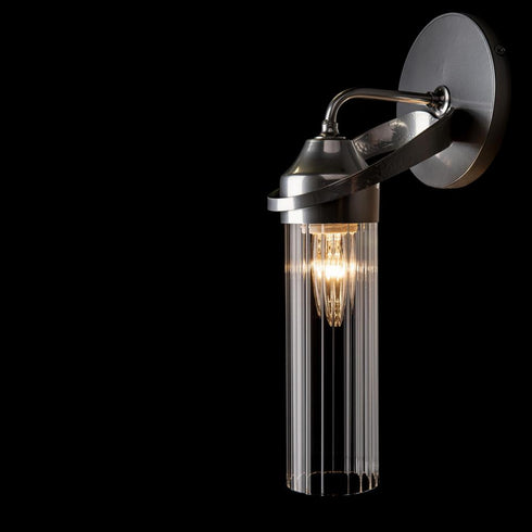Hubbardton Forge Bow 1 Light Bath Sconce in Black Finish Model: 201344-SKT-10-ZM0634