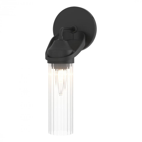 Hubbardton Forge Bow 1 Light Bath Sconce in Black Finish Model: 201344-SKT-10-ZM0634