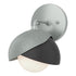 Hubbardton Forge Brooklyn 1 Light Double Shade Bath Sconce in Black Finish Model: 201374-SKT-10-02-GG0711
