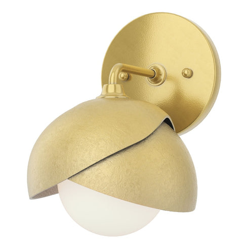 Hubbardton Forge Brooklyn 1 Light Double Shade Bath Sconce in Black Finish Model: 201374-SKT-10-02-GG0711