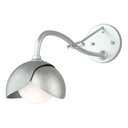 Hubbardton Forge Brooklyn 1 Light Double Shade Long Arm Sconce in Bronze Finish Model: 201377-SKT-05-02-GG0711