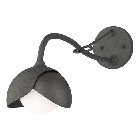 Hubbardton Forge Brooklyn 1 Light Double Shade Long Arm Sconce in Bronze Finish Model: 201377-SKT-05-02-GG0711
