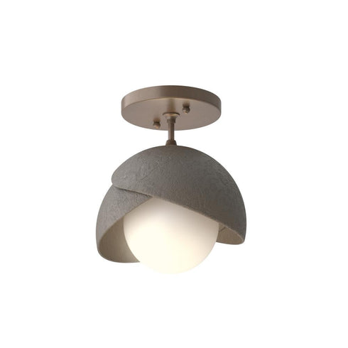 Hubbardton Forge Brooklyn 1 Light Double Shade Semi Flush Model: 121377-SKT-05-20-GG0711
