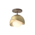 Hubbardton Forge Brooklyn 1 Light Double Shade Semi Flush Model: 121377-SKT-05-20-GG0711