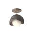 Hubbardton Forge Brooklyn 1 Light Double Shade Semi Flush Model: 121377-SKT-05-20-GG0711