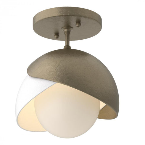 Hubbardton Forge Brooklyn 1 Light Double Shade Semi Flush Model: 121377-SKT-05-89-GG0711